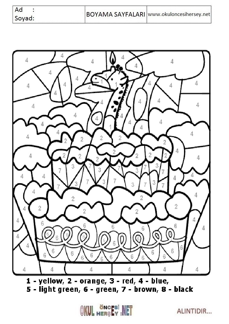 Rakama Göre Boya- Sayıya göre boya