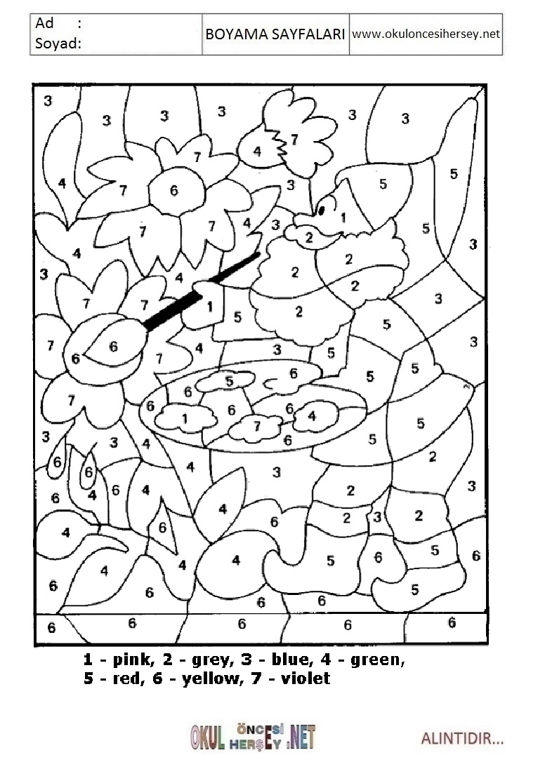 Rakama Göre Boya- Sayıya göre boya