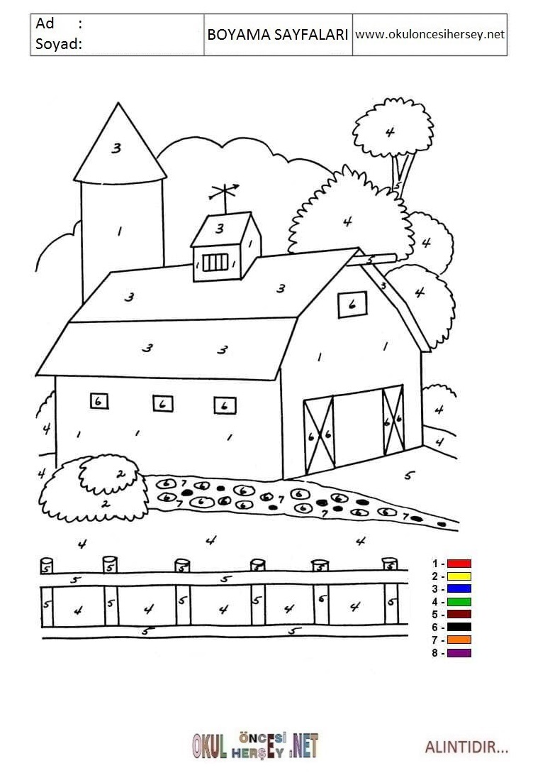 Rakama Göre Boya- Sayıya göre boya