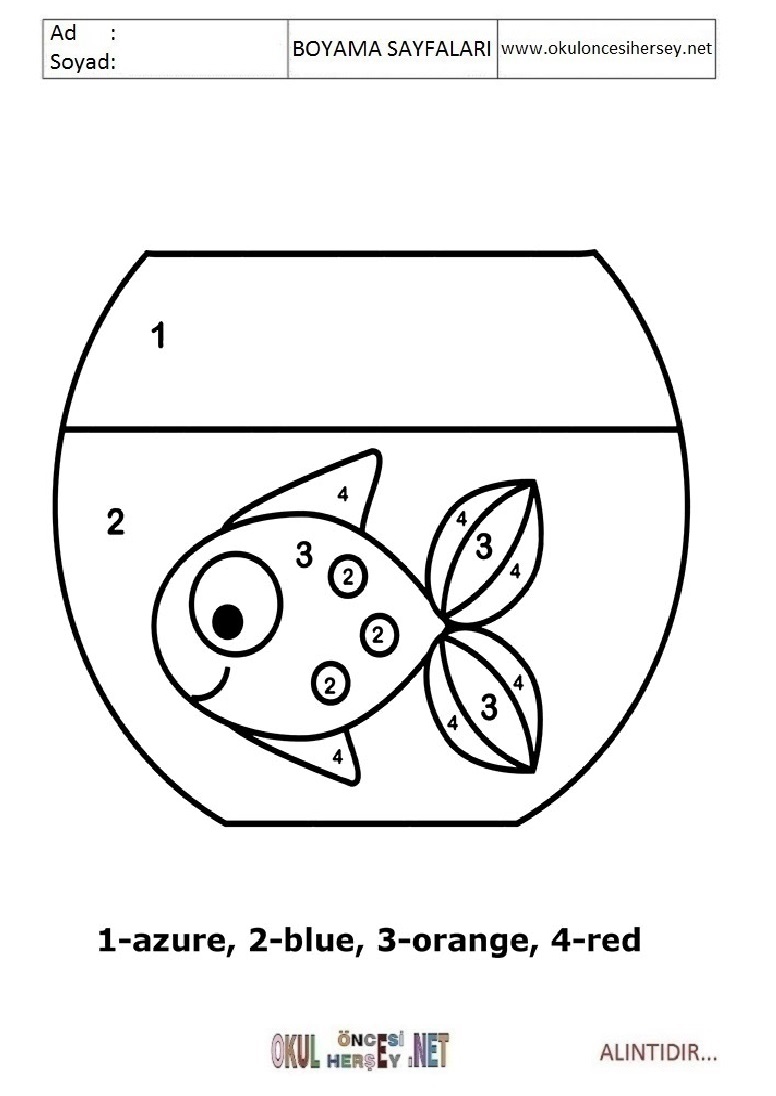 Rakama Göre Boya- Sayıya göre boya