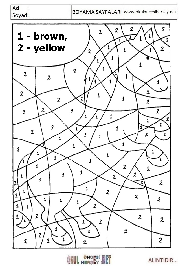 Rakama Göre Boya- Sayıya göre boya