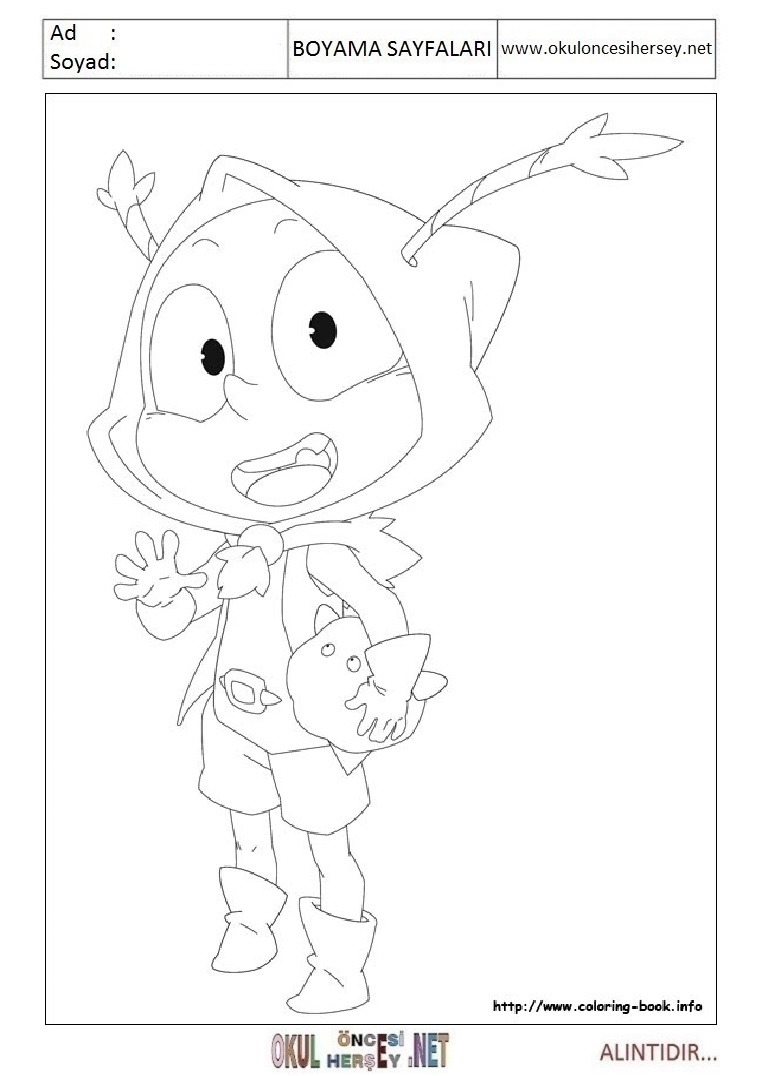 Çocuklar İçin Dofus Boyama Sayfaları 