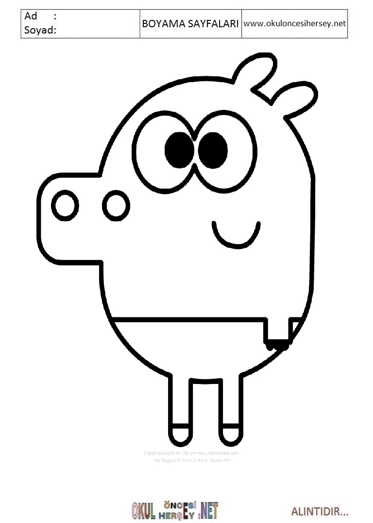 Çocuklar İçin Hey Duggee Boyama Sayfaları 