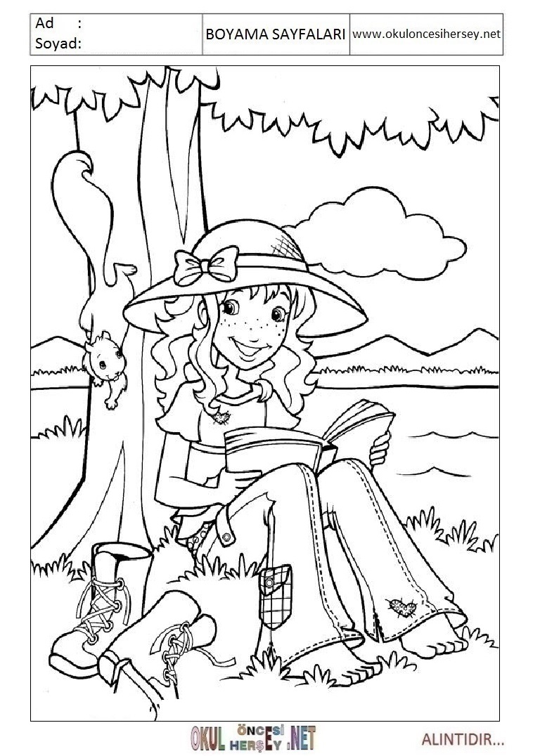 Çocuklar İçin Holly Hobbie Boyama Sayfaları 