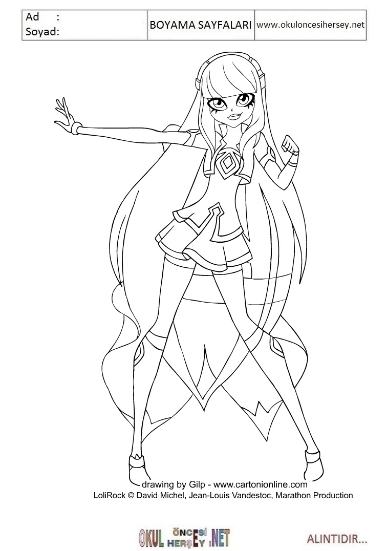 Çocuklar İçin Lolirock Boyama Sayfaları 