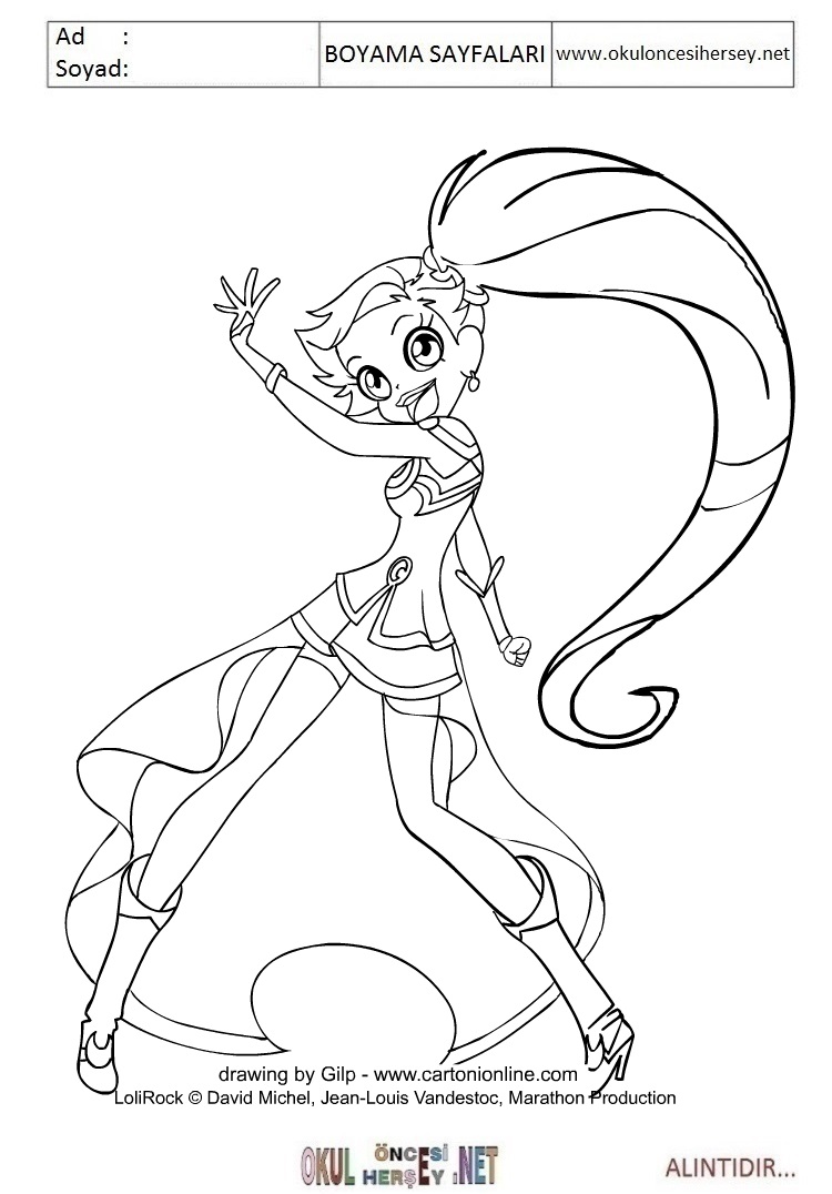 Çocuklar İçin Lolirock Boyama Sayfaları 