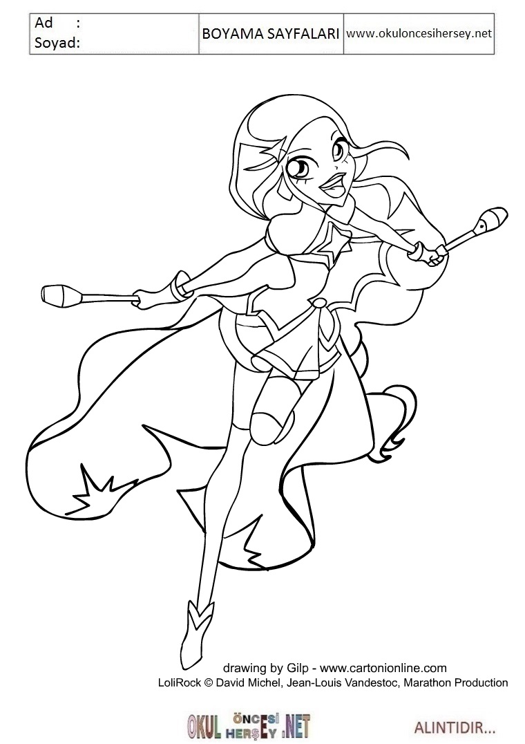 Çocuklar İçin Lolirock Boyama Sayfaları 