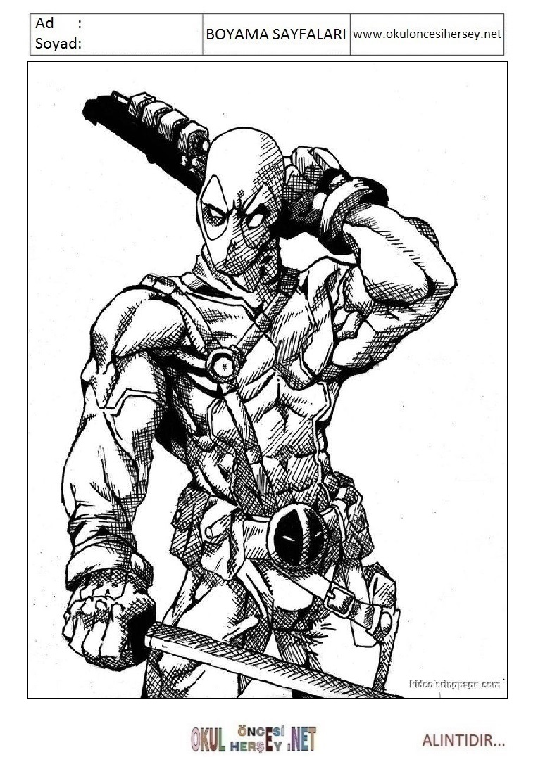 Çocuklar İçin Marvel Boyama Sayfaları 
