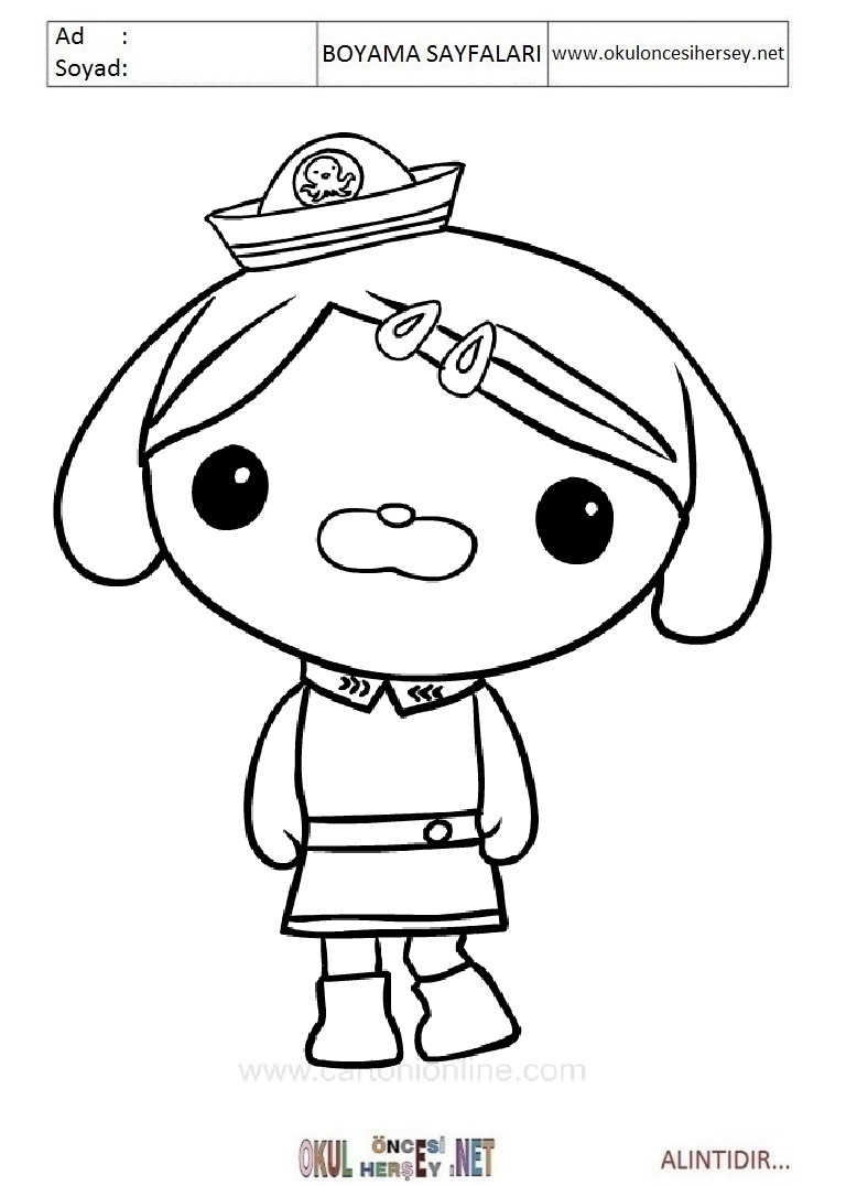 Çocuklar İçin Octonauts Boyama Sayfaları 