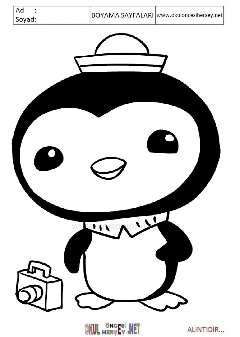 Çocuklar İçin Octonauts Boyama Sayfaları 