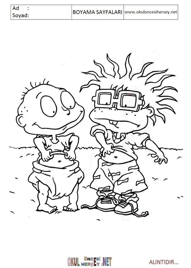 Çocuklar İçin Rugrats Boyama Sayfaları 