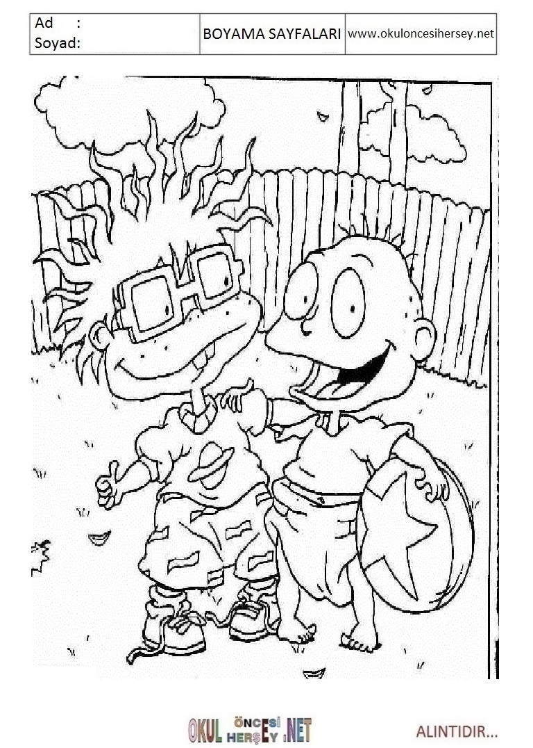 Çocuklar İçin Rugrats Boyama Sayfaları 
