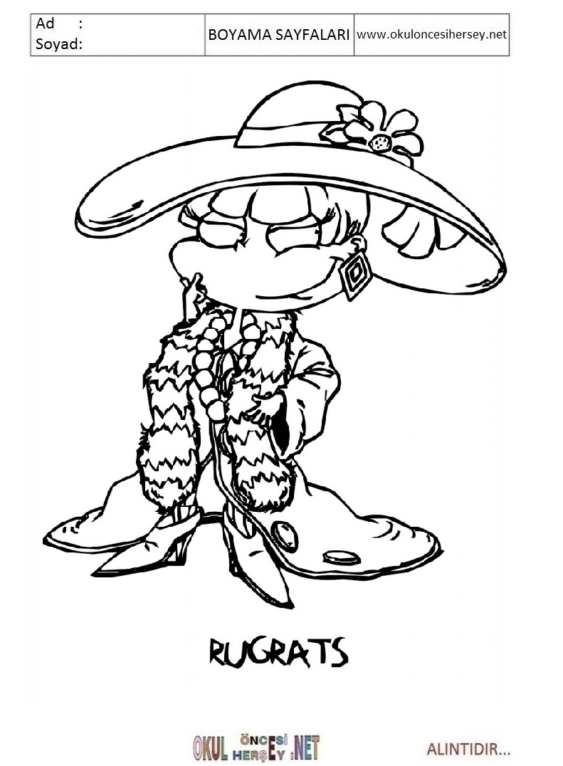 Çocuklar İçin Rugrats Boyama Sayfaları 