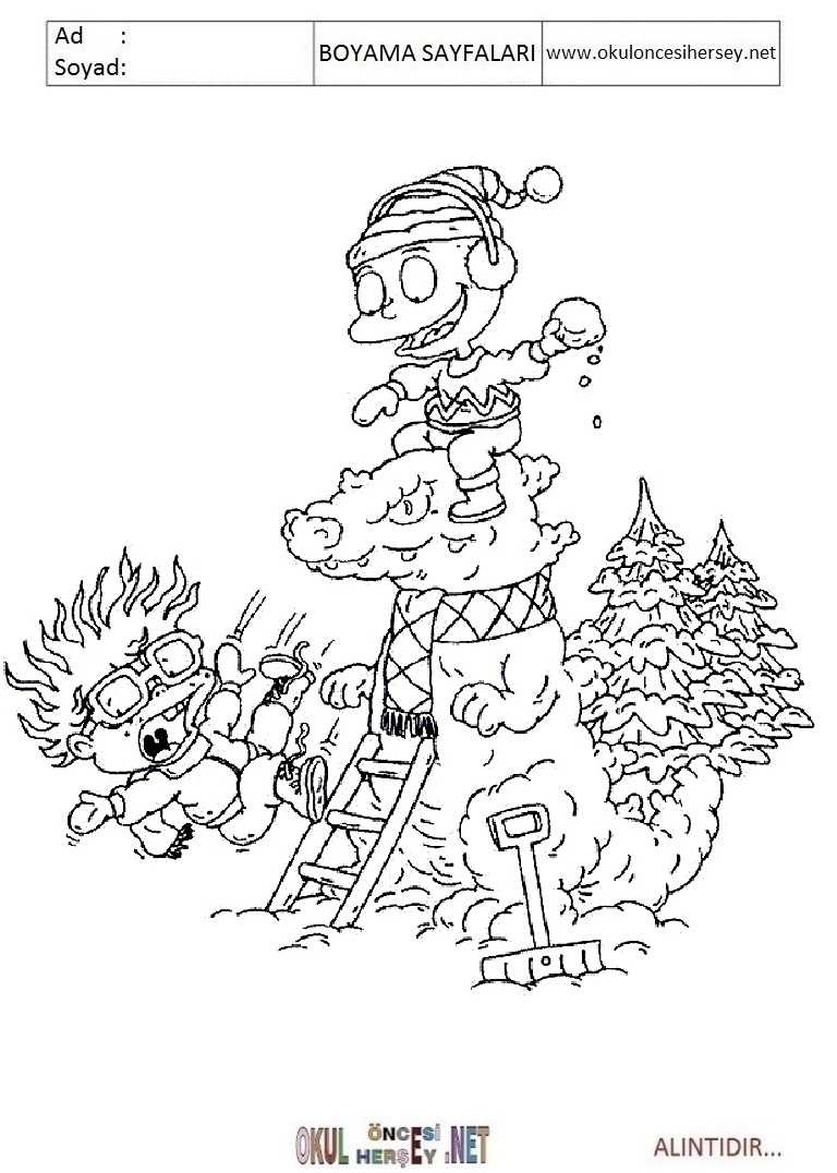 Çocuklar İçin Rugrats Boyama Sayfaları 