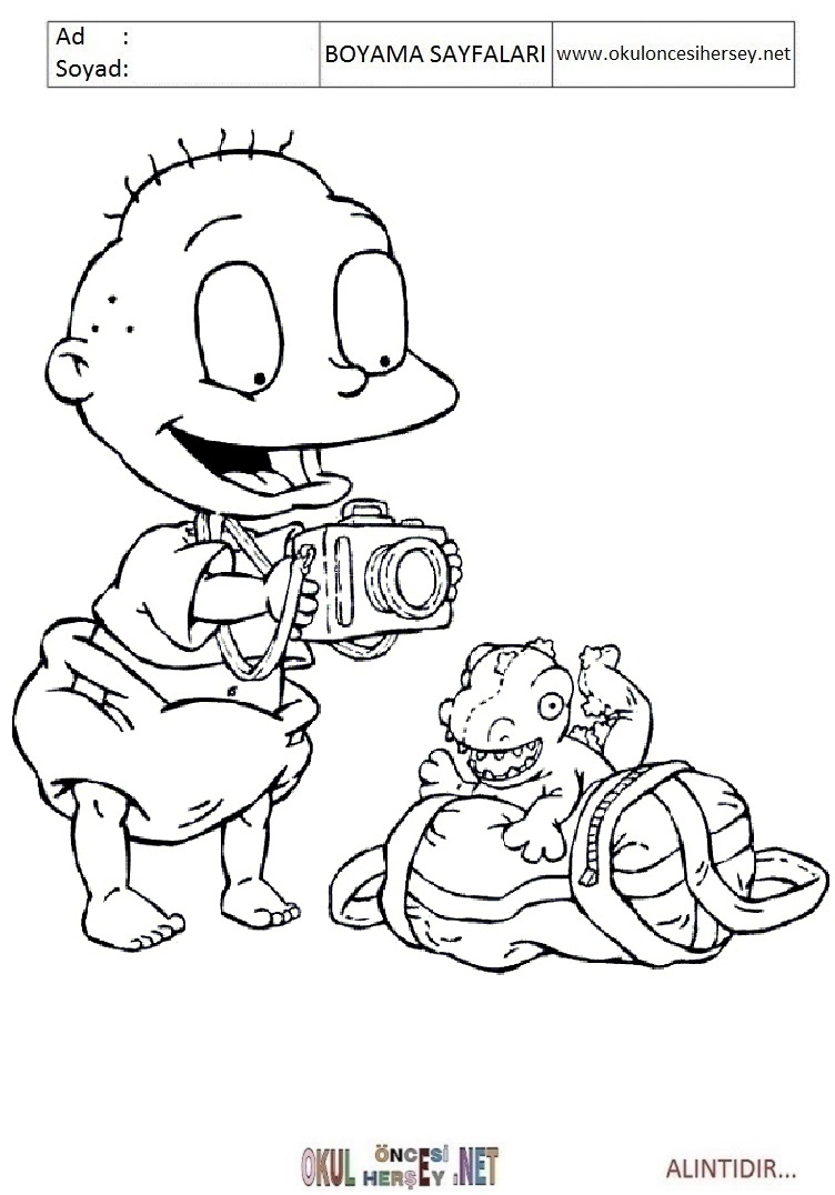 Çocuklar İçin Rugrats Boyama Sayfaları 