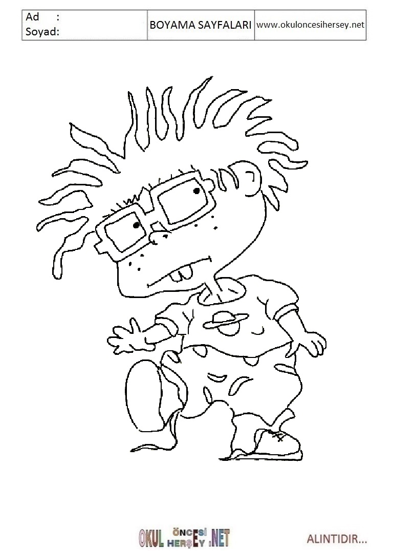 Çocuklar İçin Rugrats Boyama Sayfaları 
