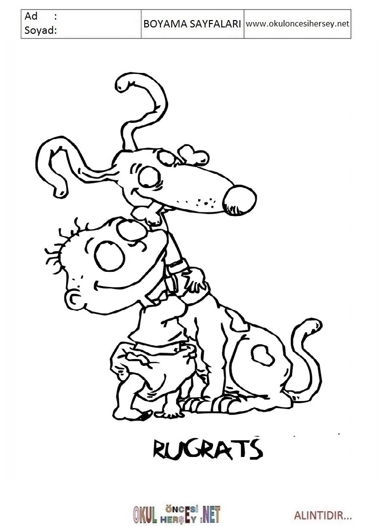 Çocuklar İçin Rugrats Boyama Sayfaları 