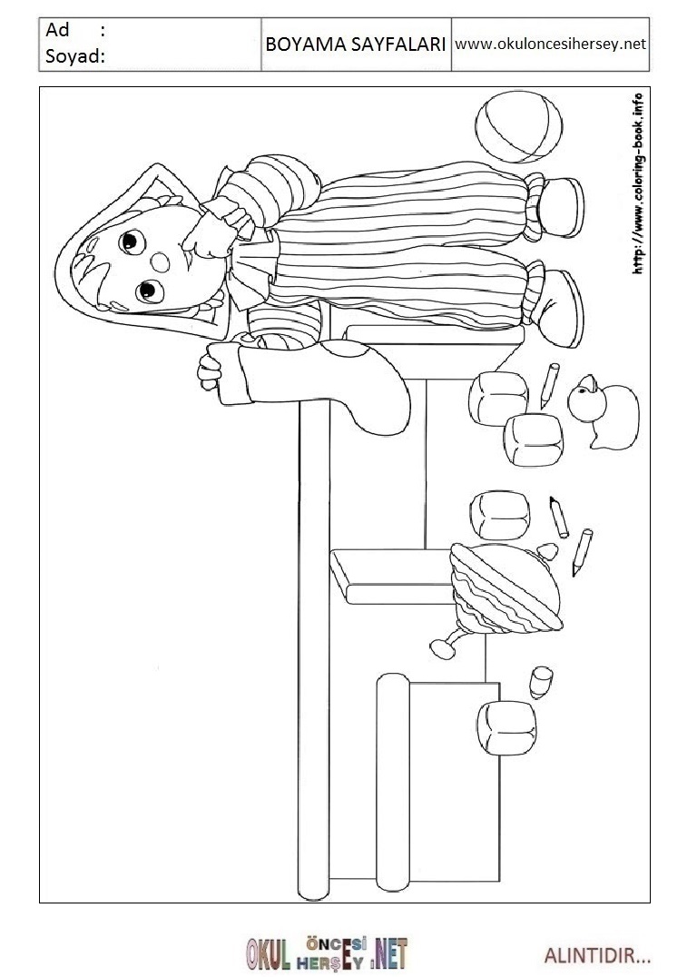 Çocuklar İçin Andy Pandy Boyama Sayfaları 