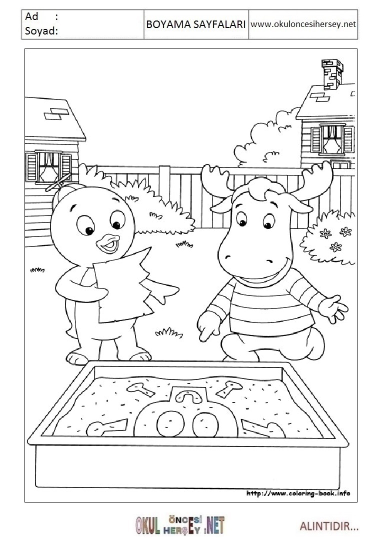 Çocuklar İçin Back Yardigans Boyama Sayfaları 