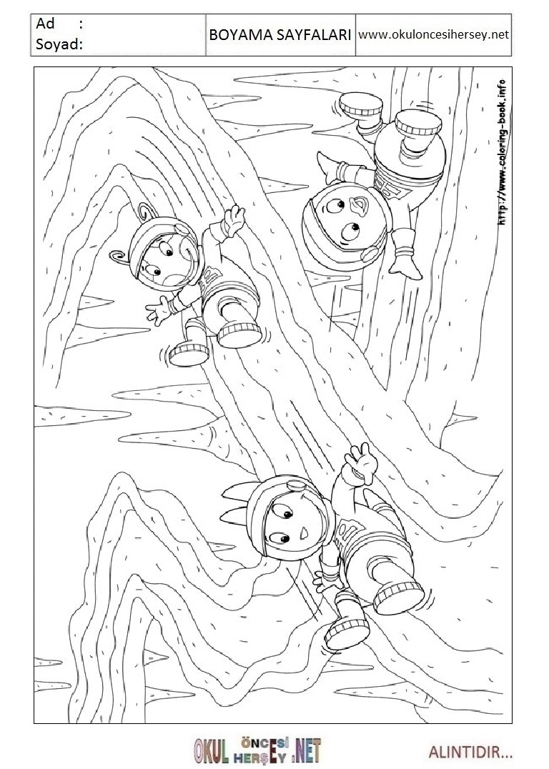 Çocuklar İçin Back Yardigans Boyama Sayfaları 