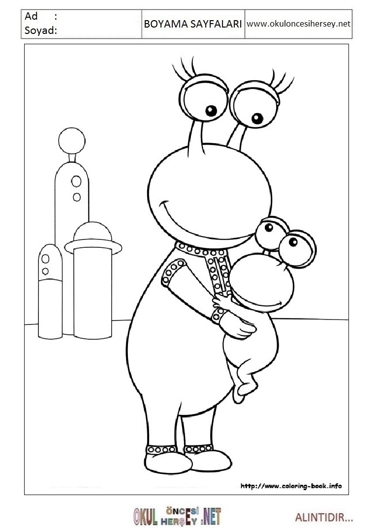 Çocuklar İçin Back Yardigans Boyama Sayfaları 