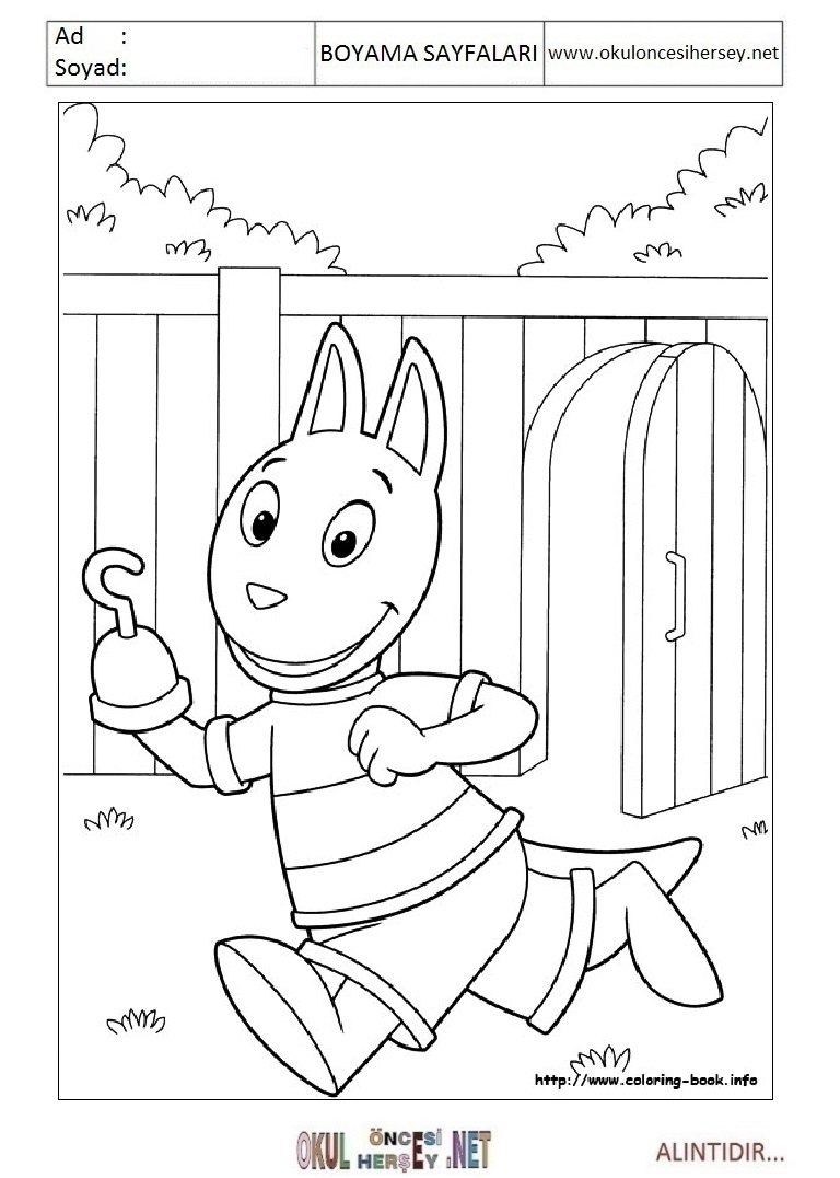 Çocuklar İçin Back Yardigans Boyama Sayfaları 