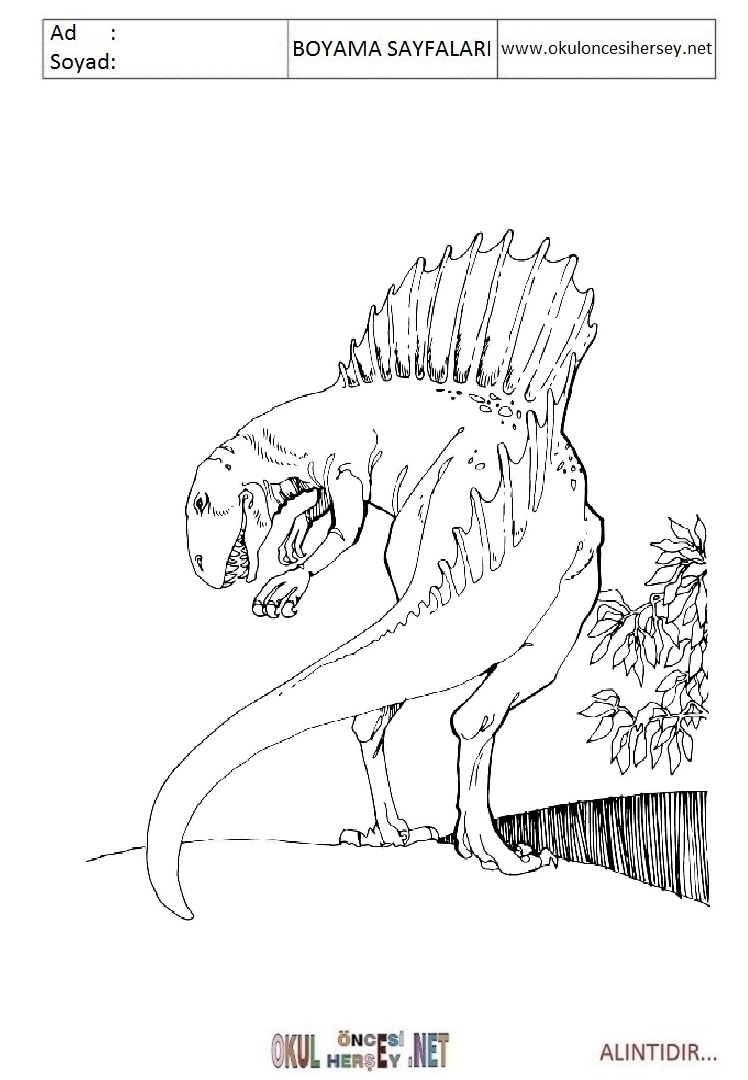Çocuklar İçin Jurasic World Boyama Sayfaları 