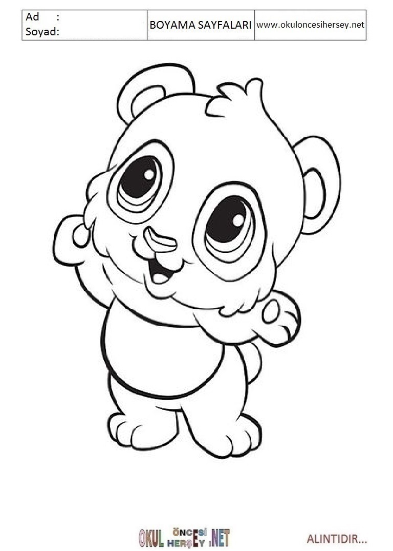 Çocuklar İçin Kawaii Boyama Sayfaları 