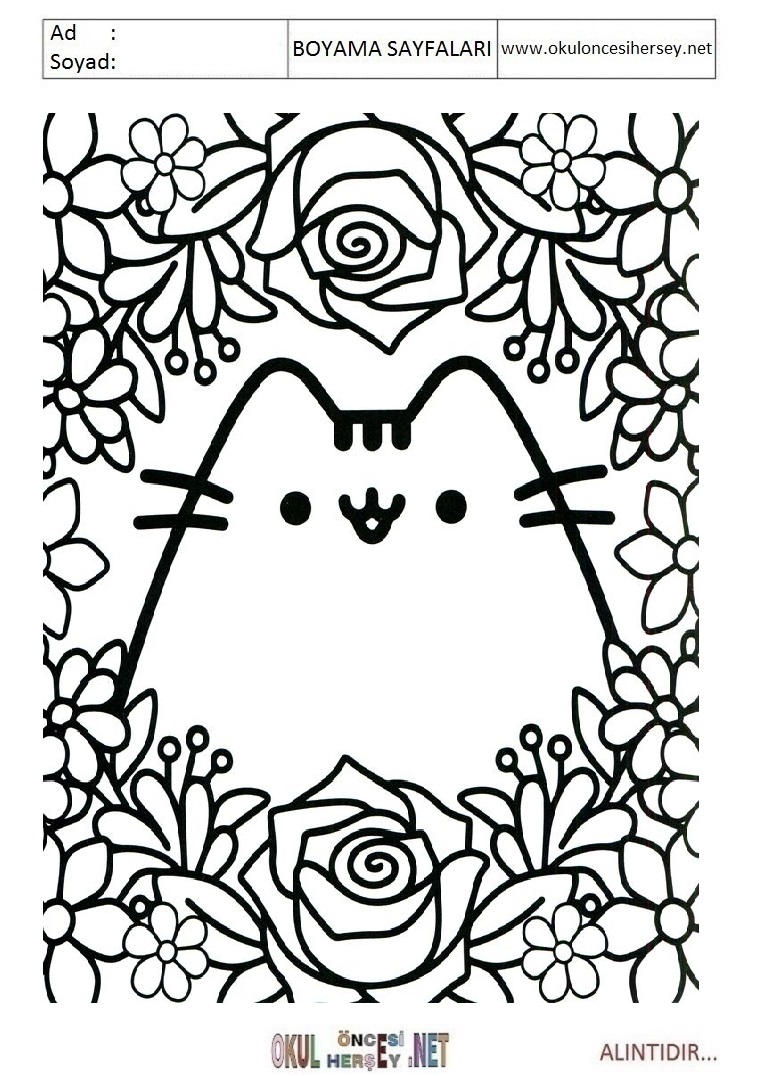 Çocuklar İçin Kawaii Boyama Sayfaları 