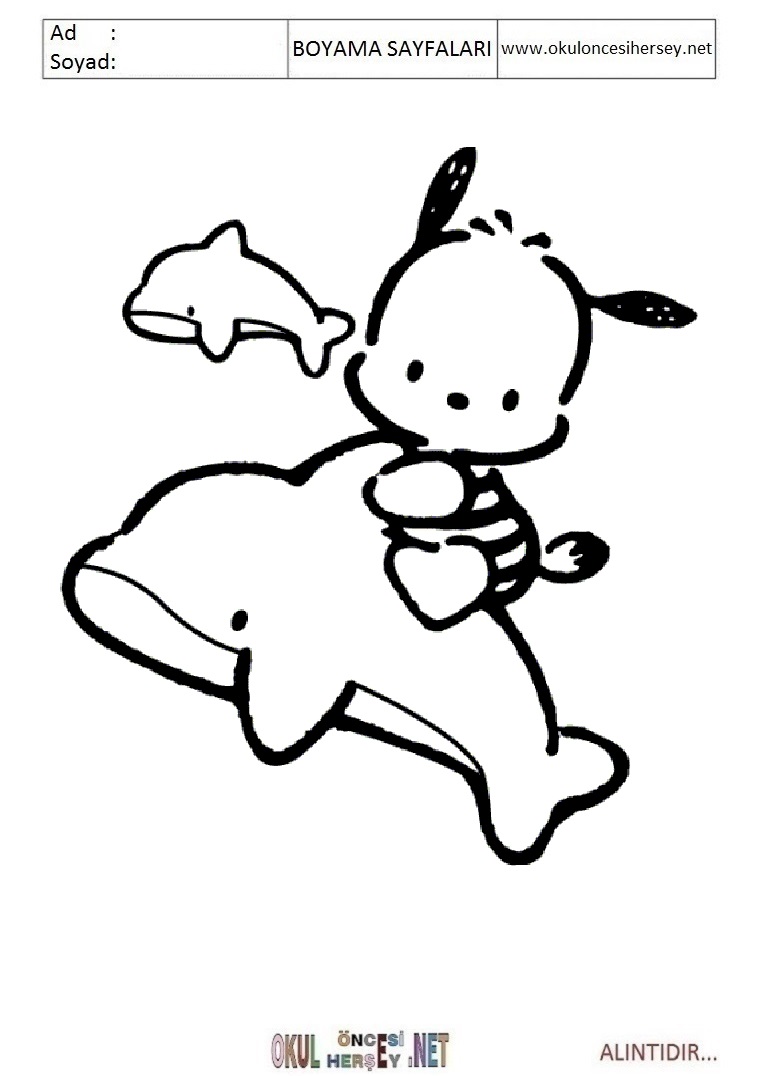 Çocuklar İçin Kawaii Boyama Sayfaları 