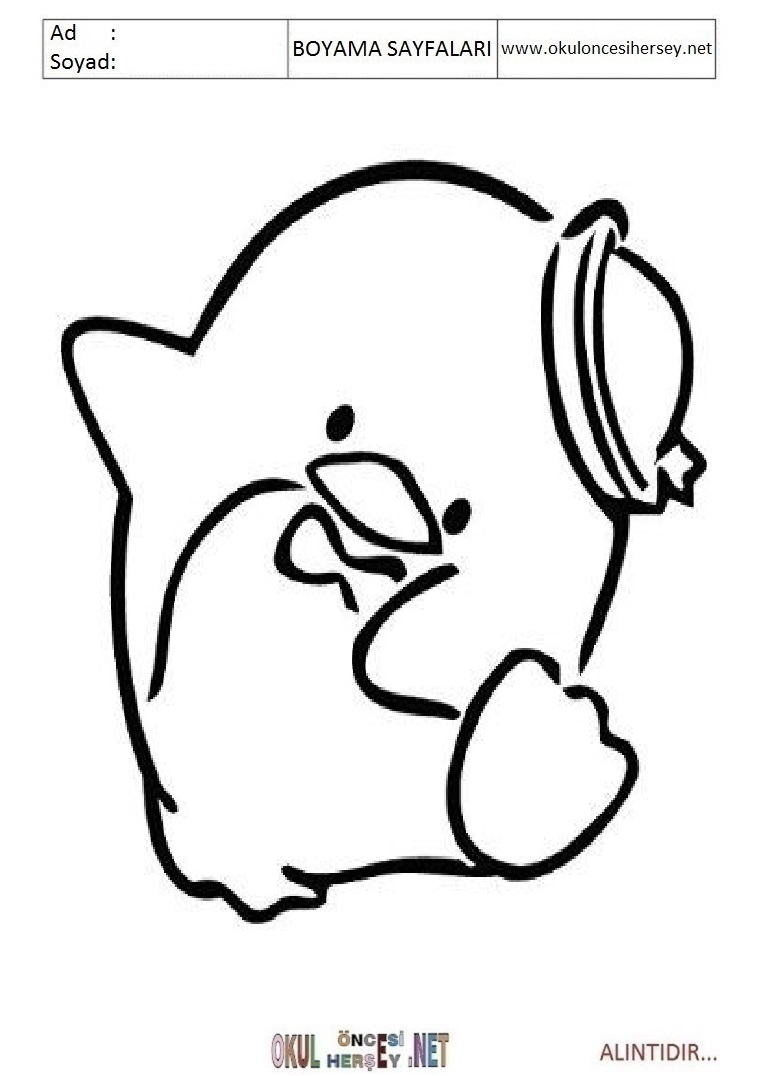 Çocuklar İçin Kawaii Boyama Sayfaları 