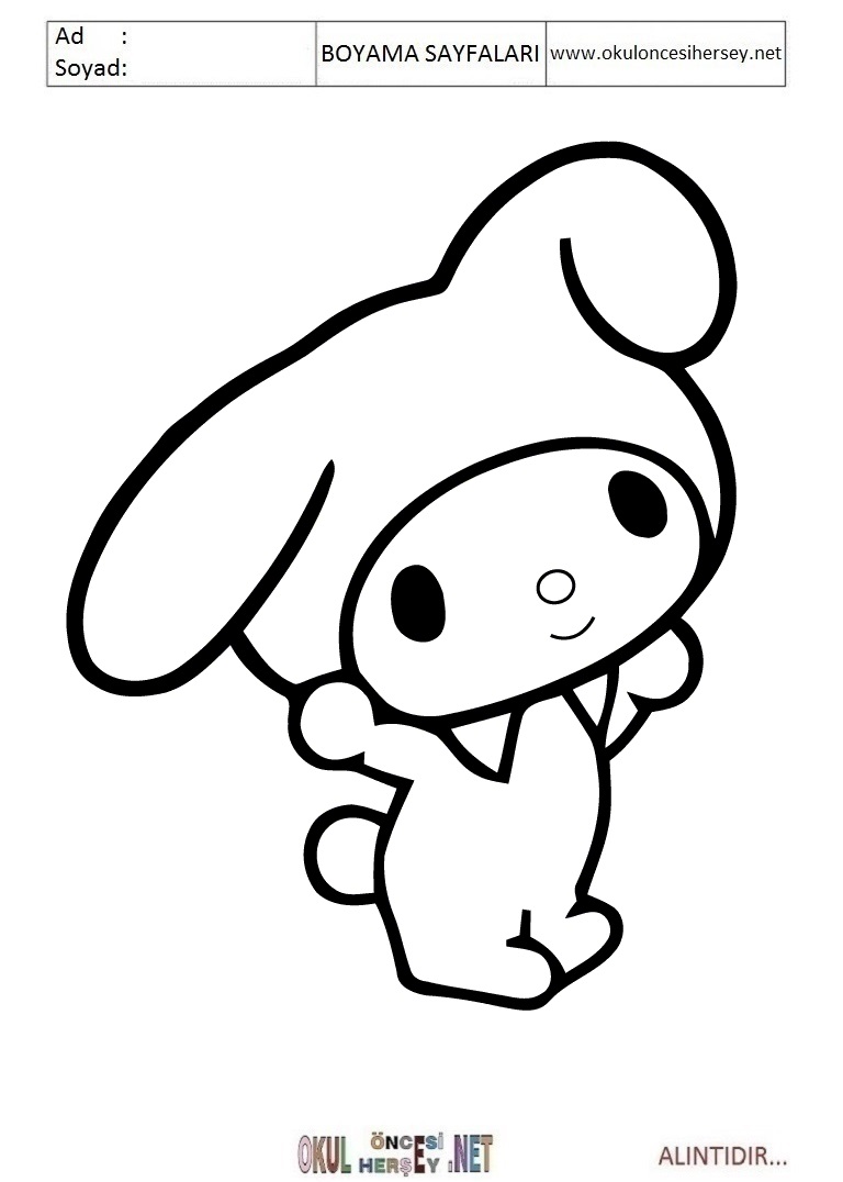 Çocuklar İçin Kawaii Boyama Sayfaları 