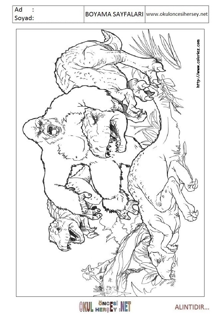 Çocuklar İçin King Kong Boyama Sayfaları 