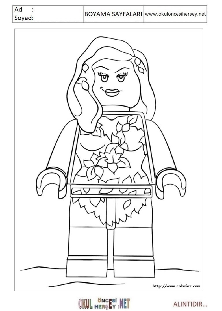 Çocuklar İçin Lego Batman Boyama Sayfaları 