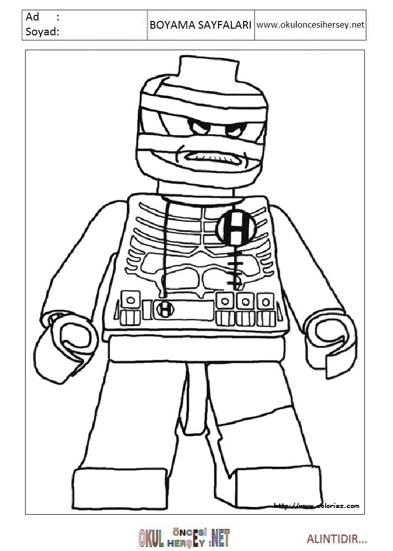 Çocuklar İçin Lego Batman Boyama Sayfaları 