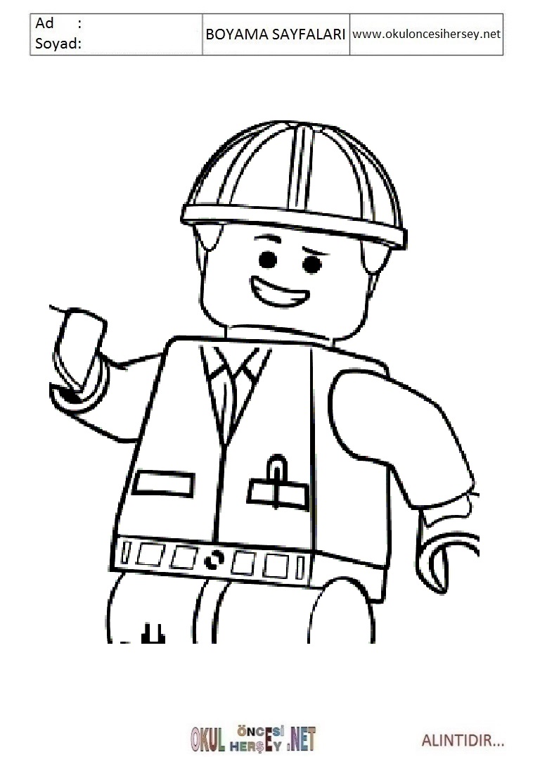 Çocuklar İçin Lego Büyük Macera Boyama Sayfaları 