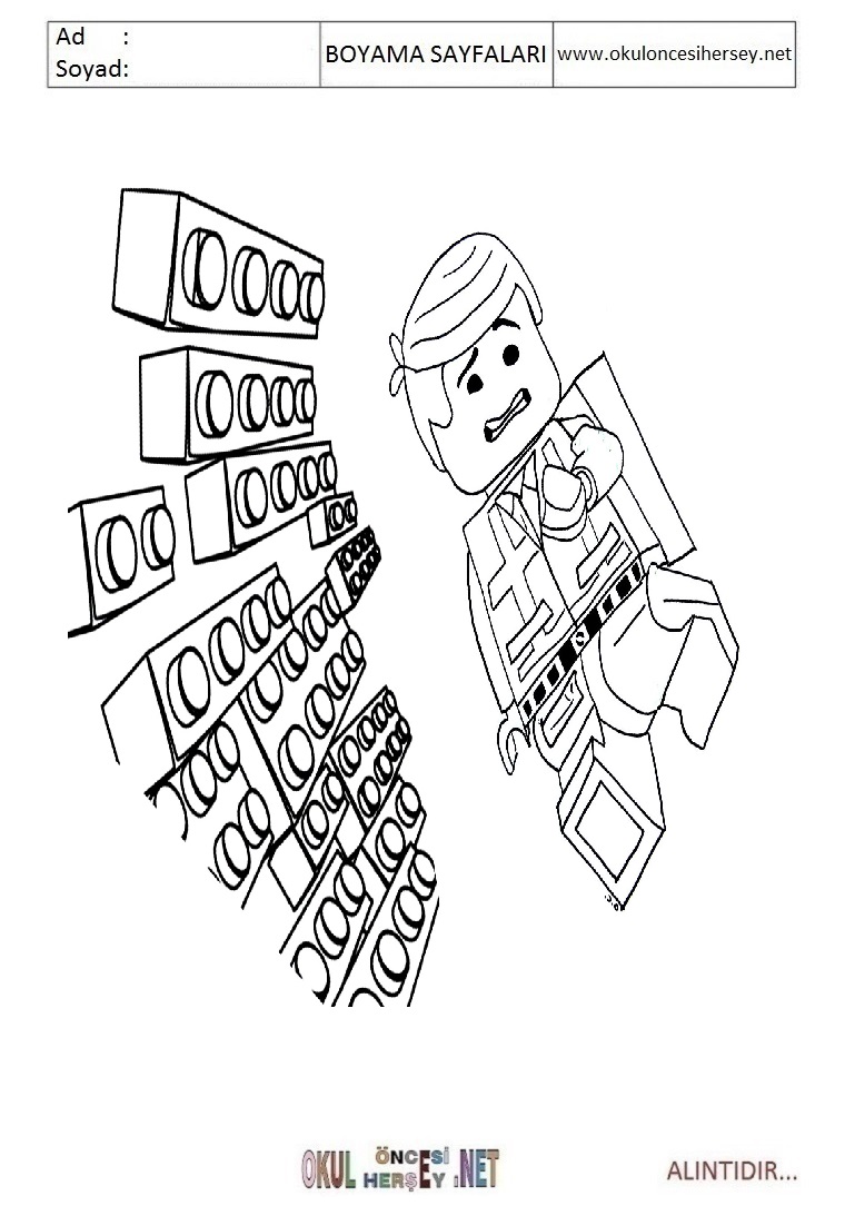 Çocuklar İçin Lego Büyük Macera Boyama Sayfaları 