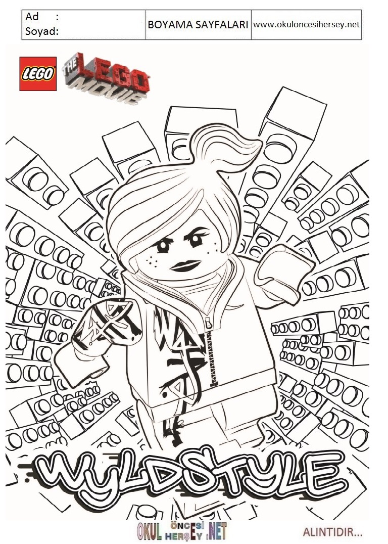 Çocuklar İçin Lego Büyük Macera Boyama Sayfaları 