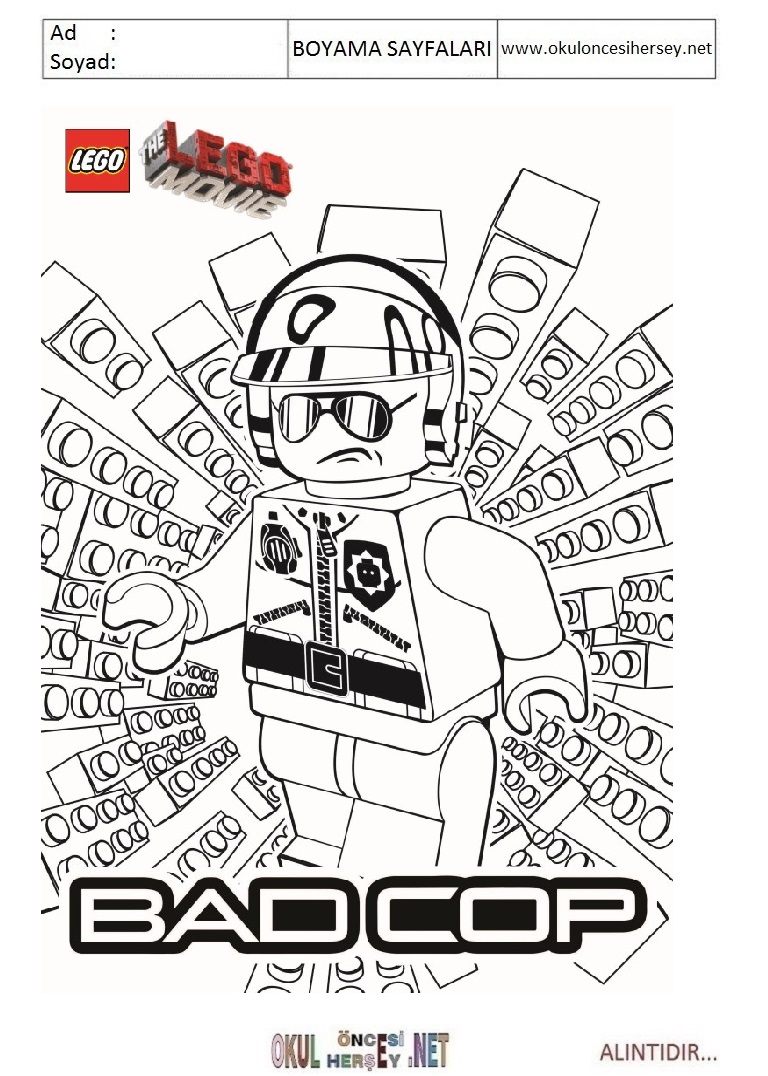 Çocuklar İçin Lego Büyük Macera Boyama Sayfaları 