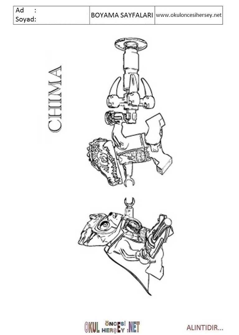 Çocuklar İçin Lego Chima Boyama Sayfaları 