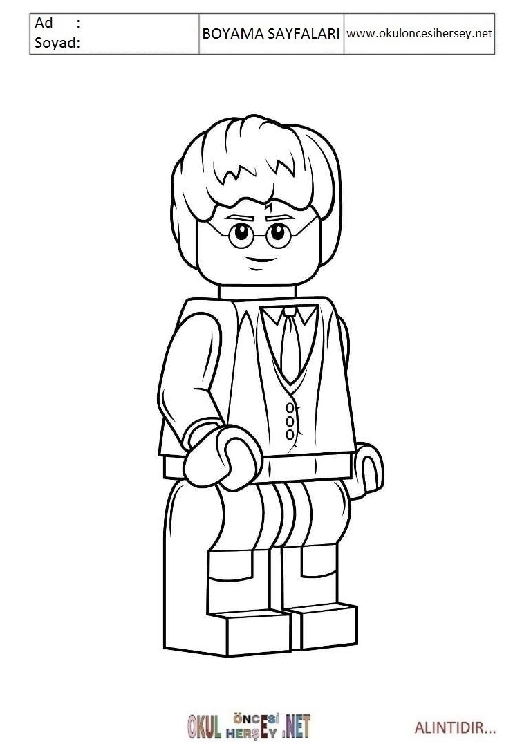 Çocuklar İçin Lego Harry Potter Boyama Sayfaları 