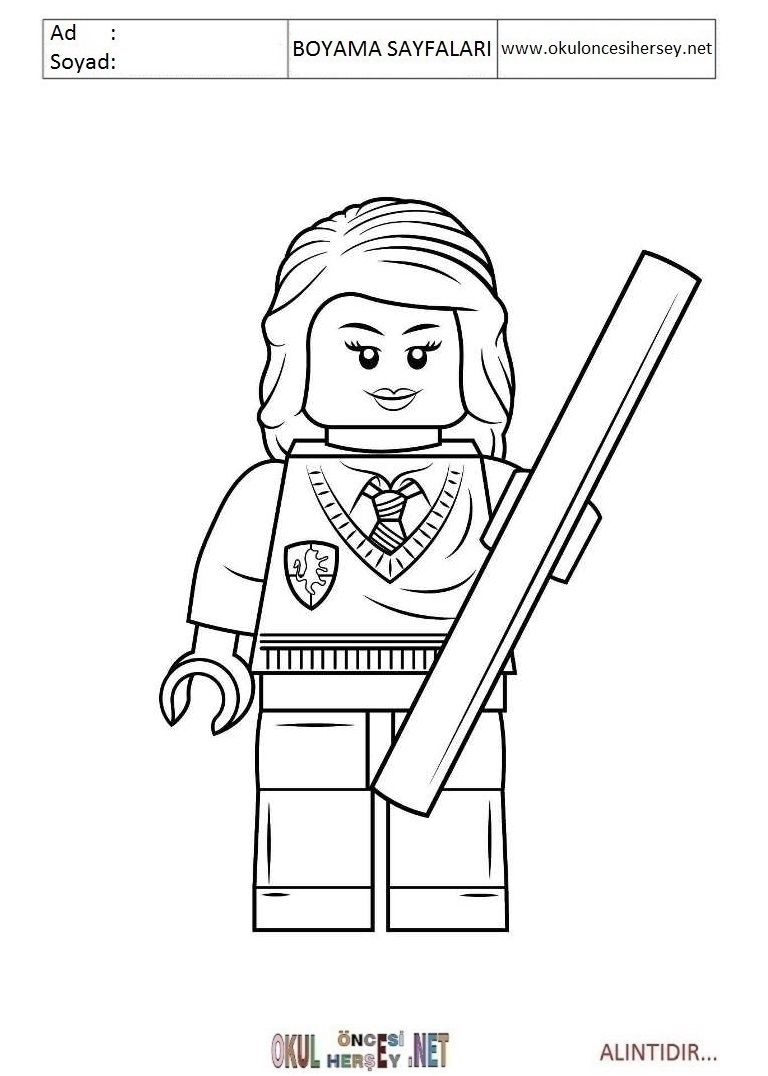 Çocuklar İçin Lego Harry Potter Boyama Sayfaları 
