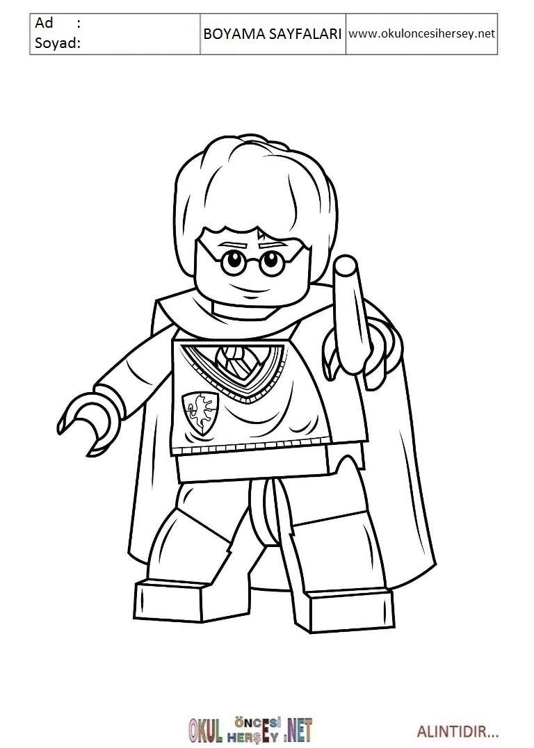 Çocuklar İçin Lego Harry Potter Boyama Sayfaları 