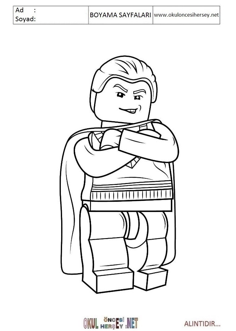 Çocuklar İçin Lego Harry Potter Boyama Sayfaları 