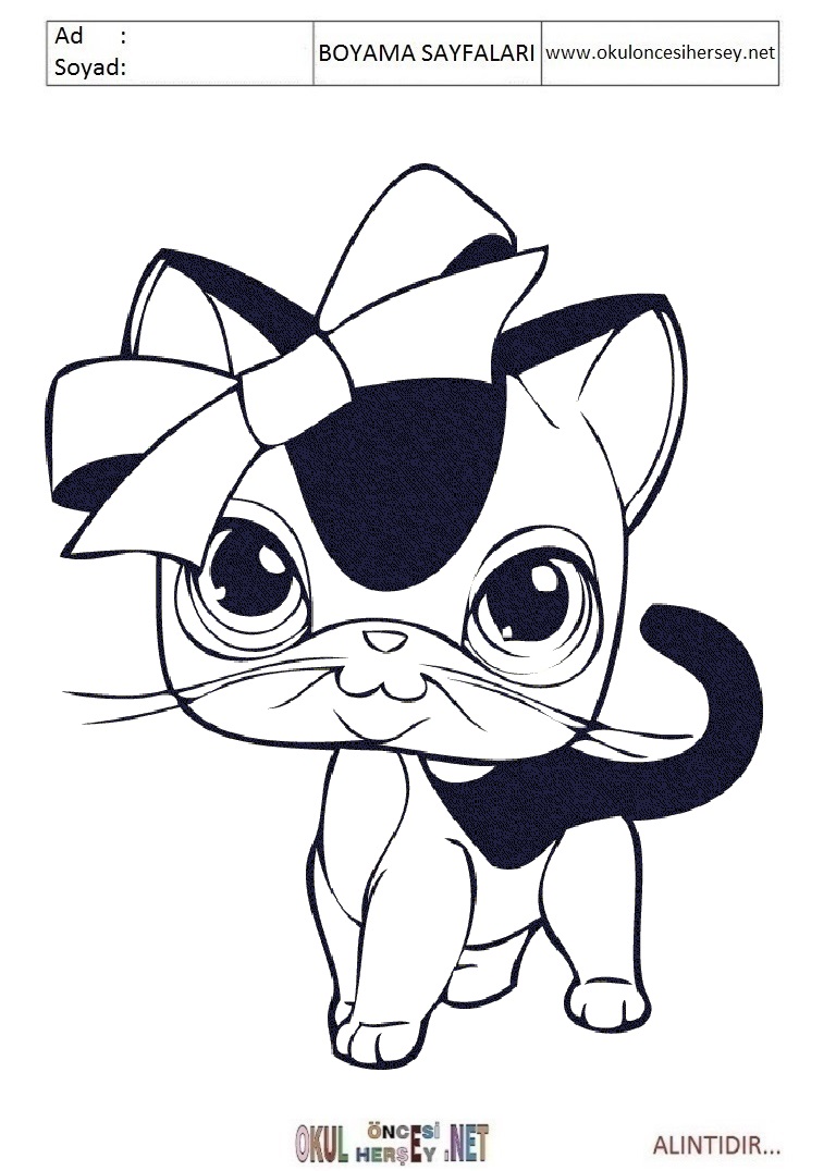 Çocuklar İçin Littlest Petshop Boyama Sayfaları 