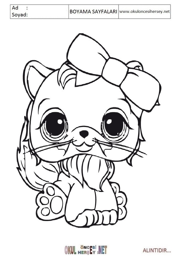 Çocuklar İçin Littlest Petshop Boyama Sayfaları 