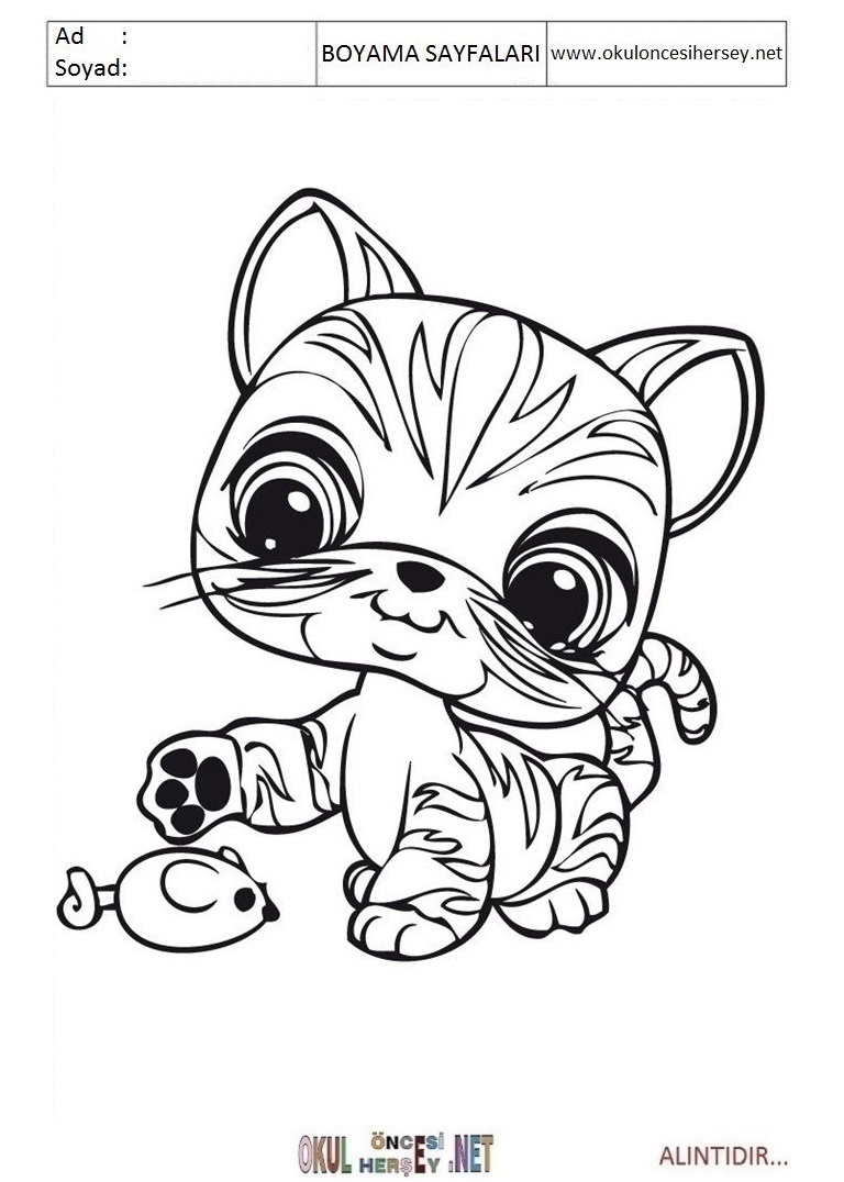 Çocuklar İçin Littlest Petshop Boyama Sayfaları 