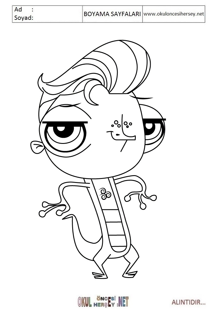 Çocuklar İçin Littlest Petshop Boyama Sayfaları 