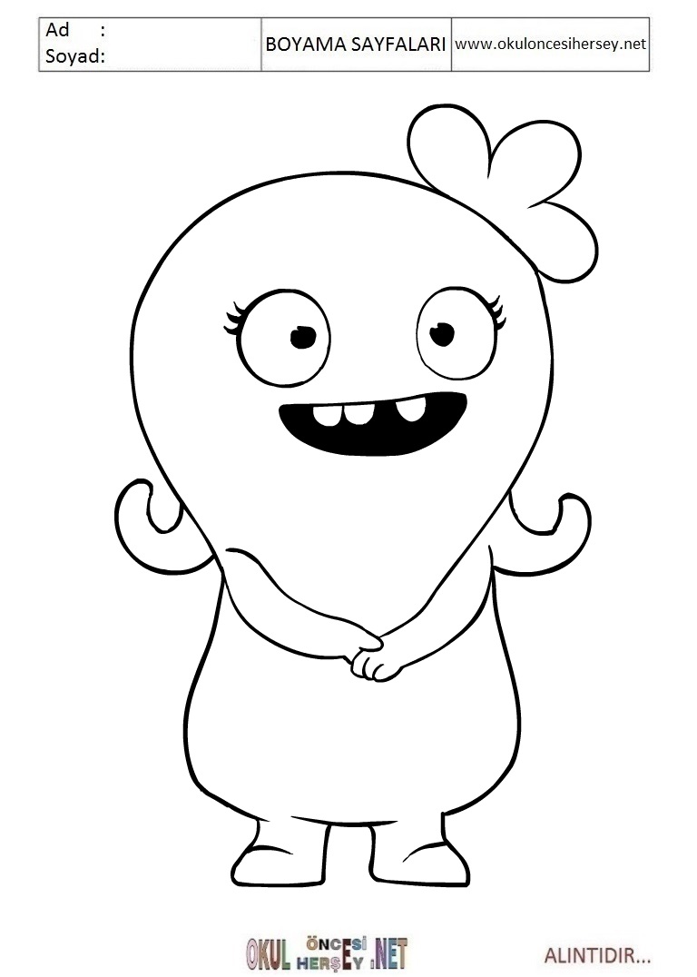 Çocuklar İçin Uglydolls Boyama Sayfaları 