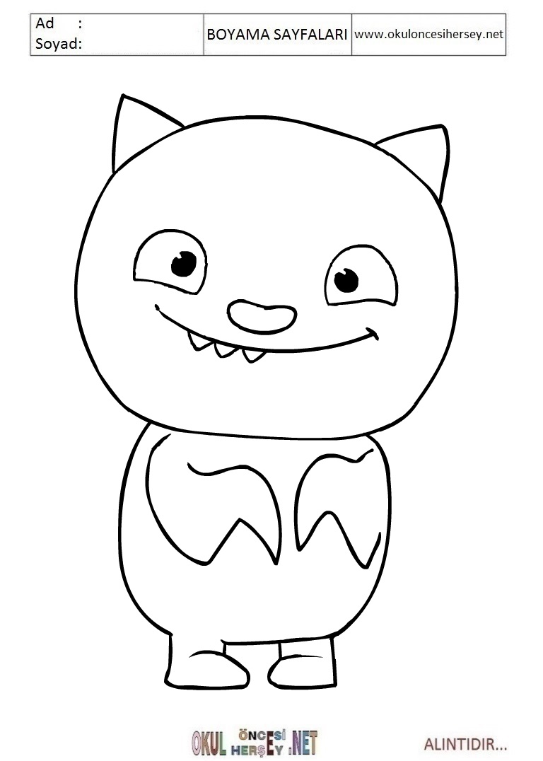 Çocuklar İçin Uglydolls Boyama Sayfaları 